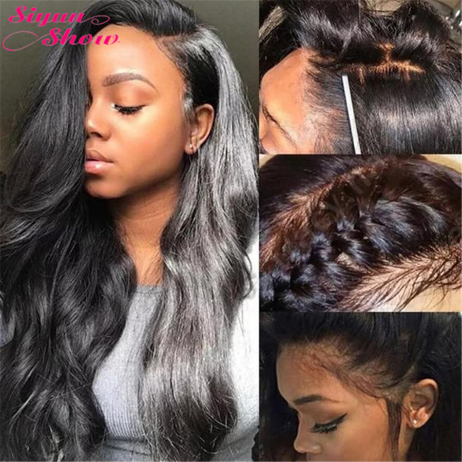 Siyun Show Brazilian Body Wave Lace Front Wig 30 inch 360 Lace Frontal Wig Pre Plucked 13x4 Lace Front Human Hair Wigs For Women