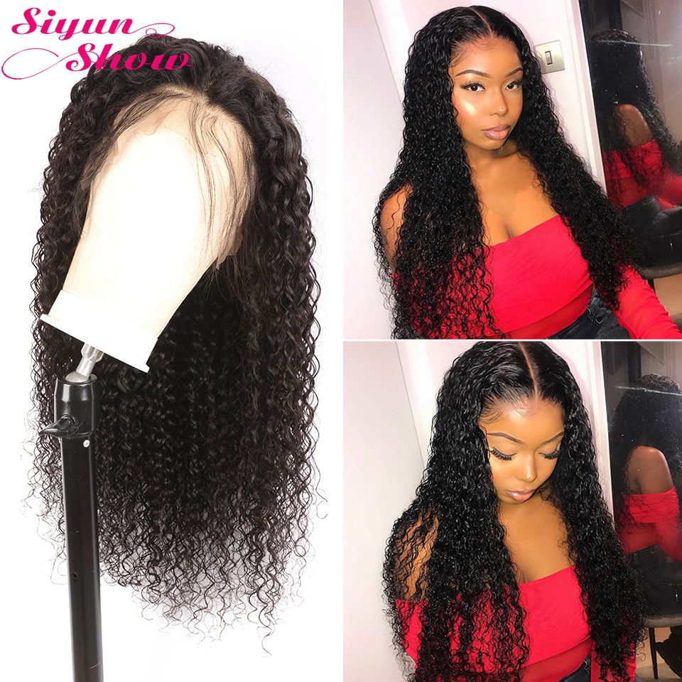 250 Density Water Wave Wig 30 inch Wet and Wavy Lace Front Wig 13x6 Brazilian Hair Wigs Remy Curly Human Hair Wigs For Women