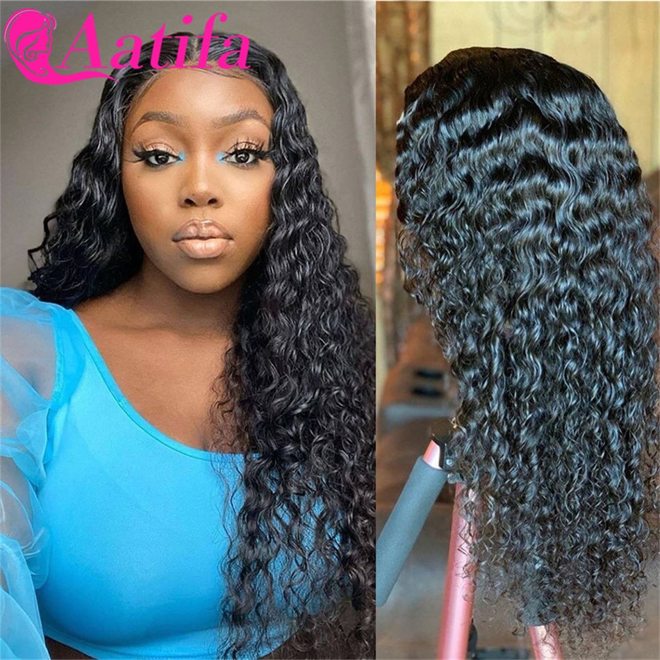 13x4 Smooth Lace Front Wigs Malaysia Deep Wave 100% Human Hair Wig 8-30 Inch For Black Women Pre Plucked Long Aatifa Hair