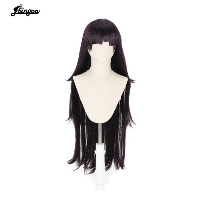 【Ebingoo】Ronpa Tsumiki Mikan Long Wig Cosplay Costume Danganronpa Women Heat Resistant Synthetic Hair Halloween Party Wigs