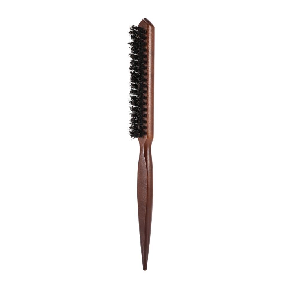 Wood Handle Wig Hair Bristle Boar Brush Styling Combs For Wig Hair Extensions Training Head Salon Teasing Salon Hairbrush