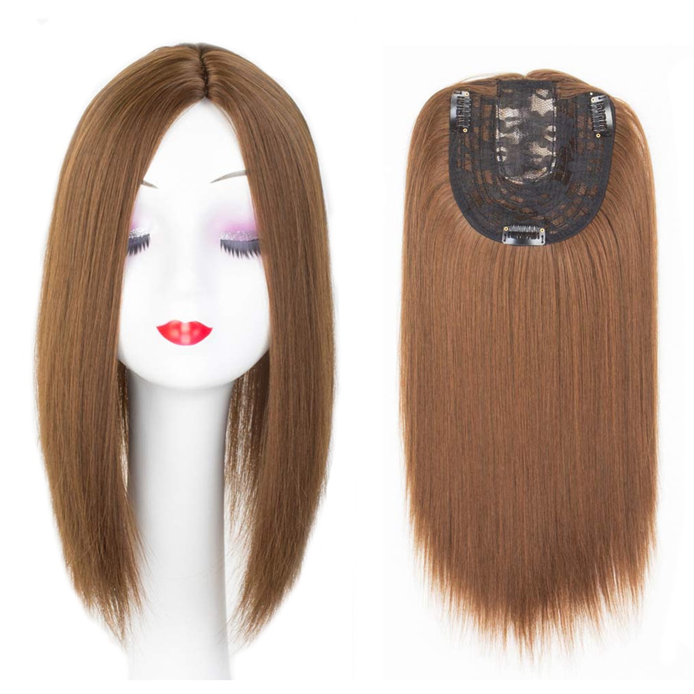 Women Synthetic Hair Pieces 3 Clips In One Piece Hair Extension Long Straight High Temperature Fiber for Lady