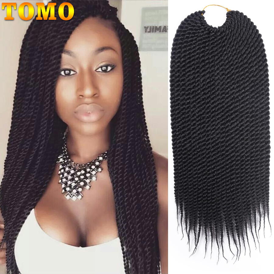 TOMO Hair 22 Roots Senegalese Twist Crochet Braids Ombre Brown Black Red Braiding Hair Synthetic Crochet Hair Extensions