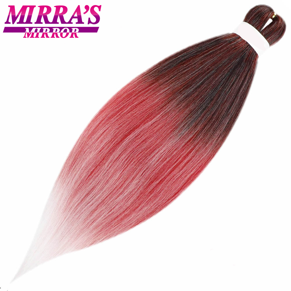 Mirra's Mirror Easy Pre Stretched Braiding Hair Synthetic Hair Jumbo Braids Hair Extensions Professional Low Temperature Fiber