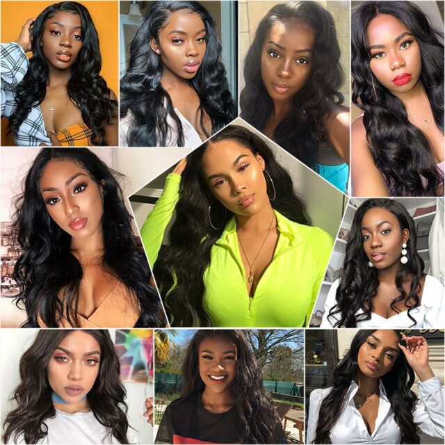 Fashion Lady Body Wave Human Hair 1b Natural Black Color Brazilian Hair Bundles 100% Human Hair Bundles Weave For Women