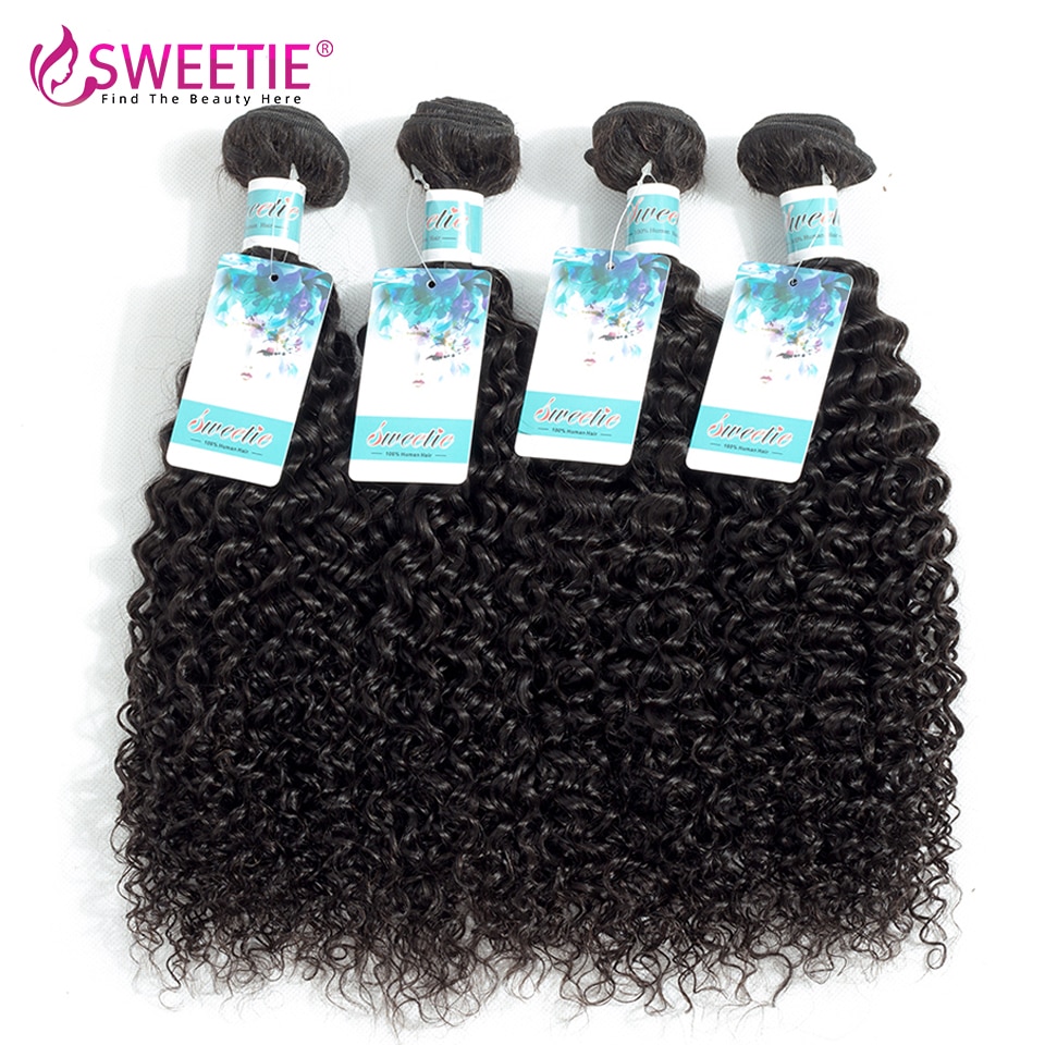 Sweetie Indian Hair Afro Kinky Curly Hair Extensions 100% Human Hair Weave 30inch Kinky Curly Virgin Hair 3 Or 4 Bundles Deal