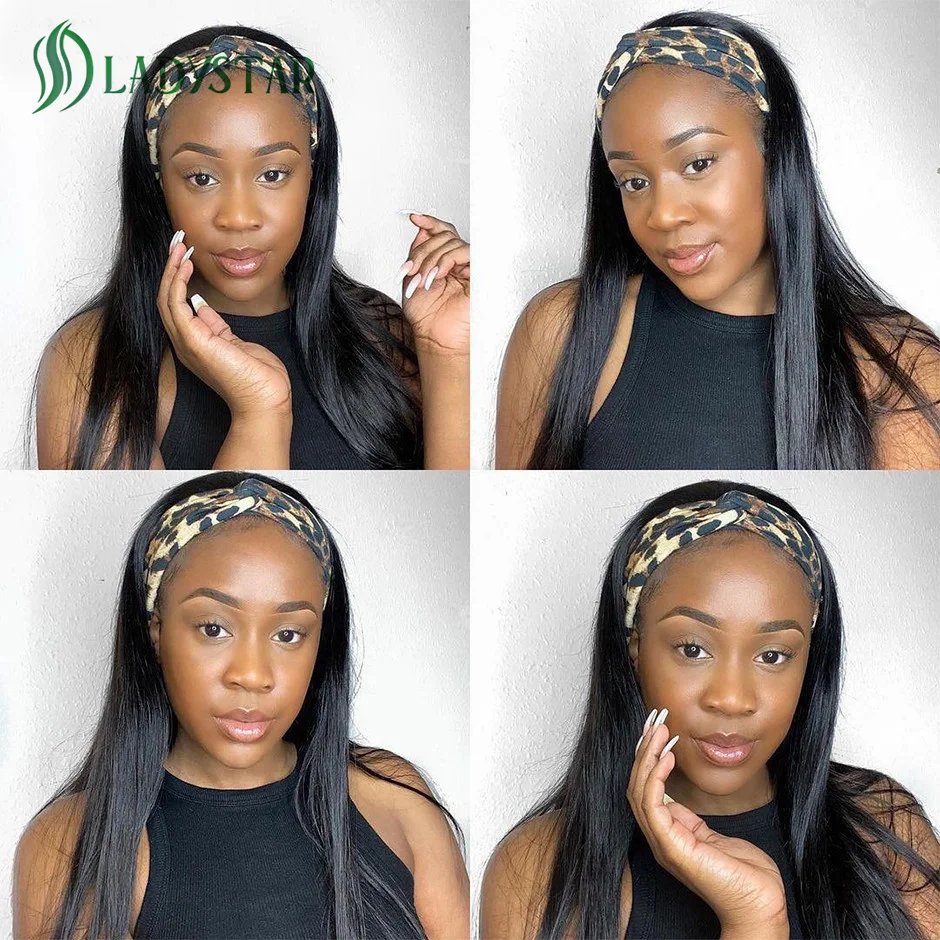 Brazilian Straight Hair Headband Wig Remy Human Hair Wigs For Women Scarf Wig Straight Hair Wigs With Headband Machine Made Wig Brazilian Straight Hair Headband Wig Remy Human Hair Wigs For Women Scarf Wig Straight Hair Wigs With Headband Machine Made Wig